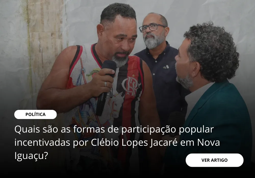 Quais são as formas de participação popular incentivadas por Clébio Lopes Jacaré em Nova Iguaçu?